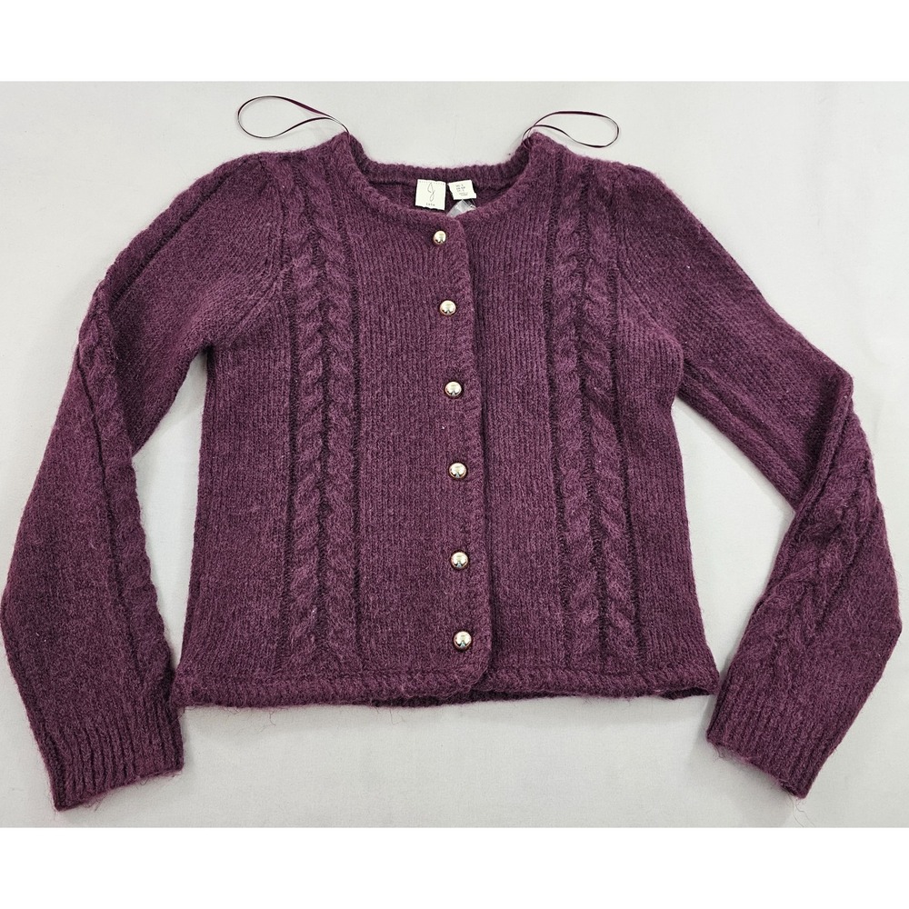Joie sweater top cardigan S Small purple 6 buttons 5T516885X